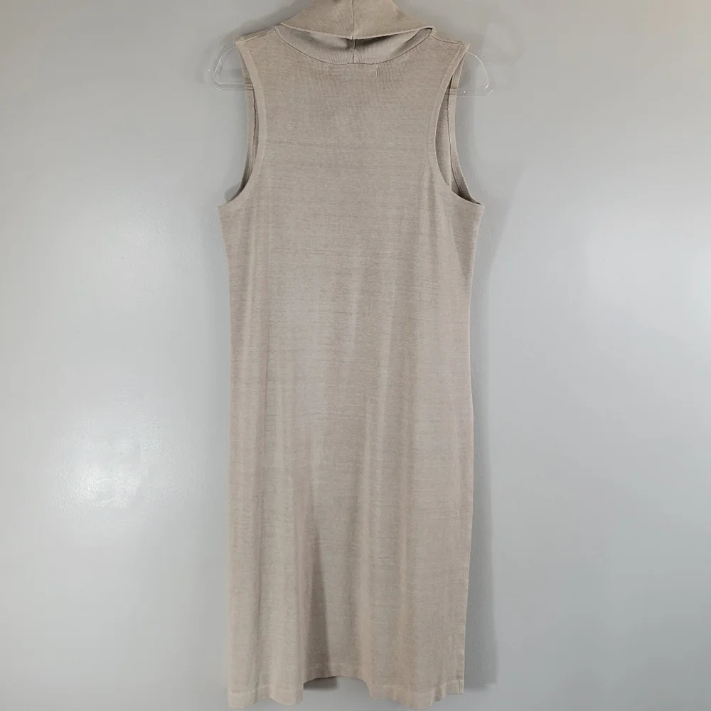 FREE PEOPLE BEACH sleeveless longline cotton popover turtleneck tunic dress USA